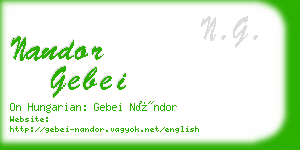 nandor gebei business card